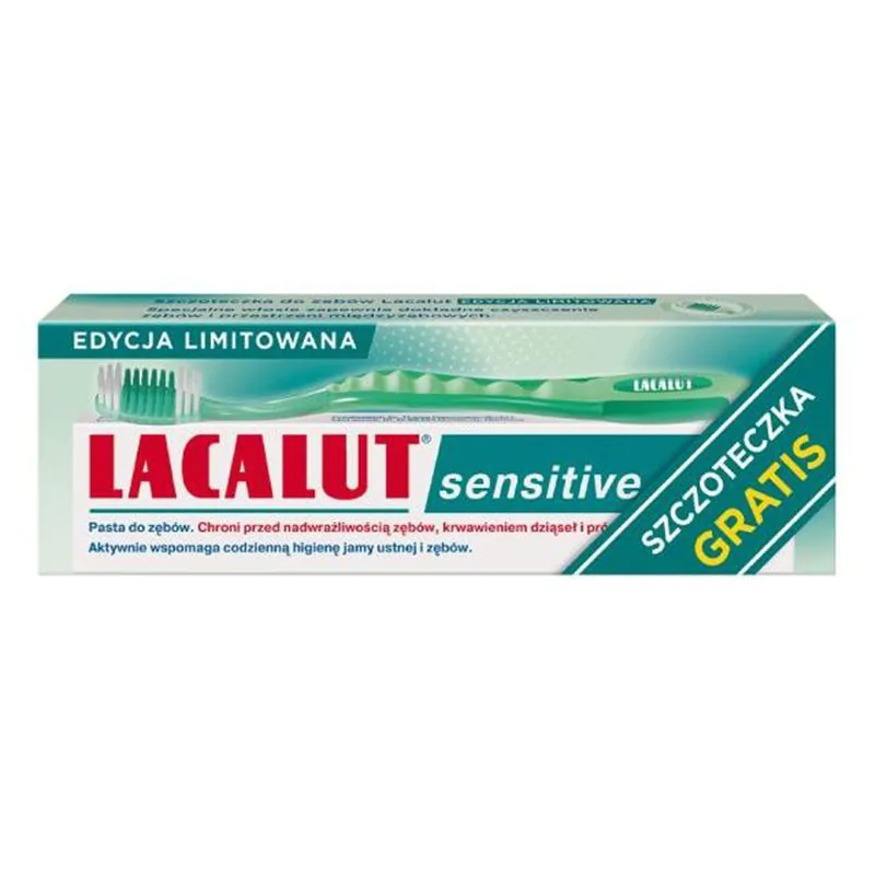 Lacalut Sensitive pasta 75ml + szczoteczka gratis