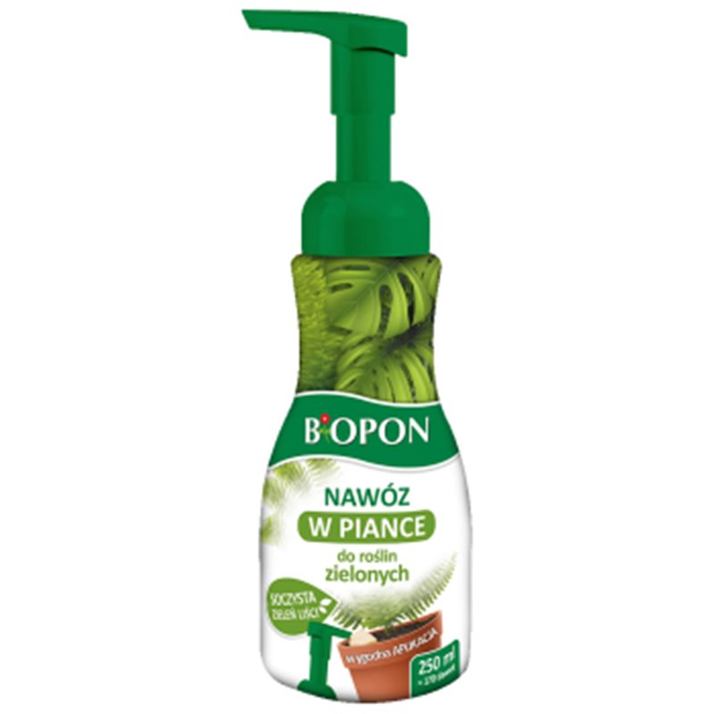 Biopon nawóz w piance do roślin zielonych 250ml