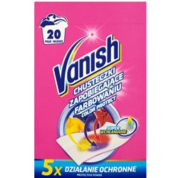 Vanish chusteczki zapobiegające farbowaniu ubrań 40 prań