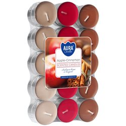 Bispol podgrzewacze zapachowe tealight 30 SZT JABŁKO-CYNAMON