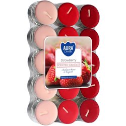 Bispol podgrzewacze zapachowe tealight 30 SZT TRUSKAWKA
