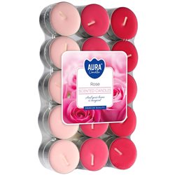 Bispol podgrzewacze zapachowe tealight 30 SZT RÓŻA
