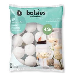 Bolsius Świeczki Pływające 20szt. kremowe
