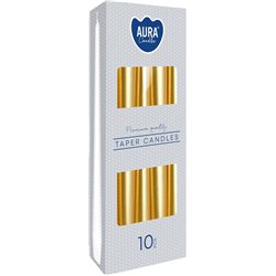 Bispol świeca stożkowa s30-213 złoty metalik 10szt