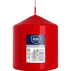 Bispol świeca walec sw80/90-030 czerwony