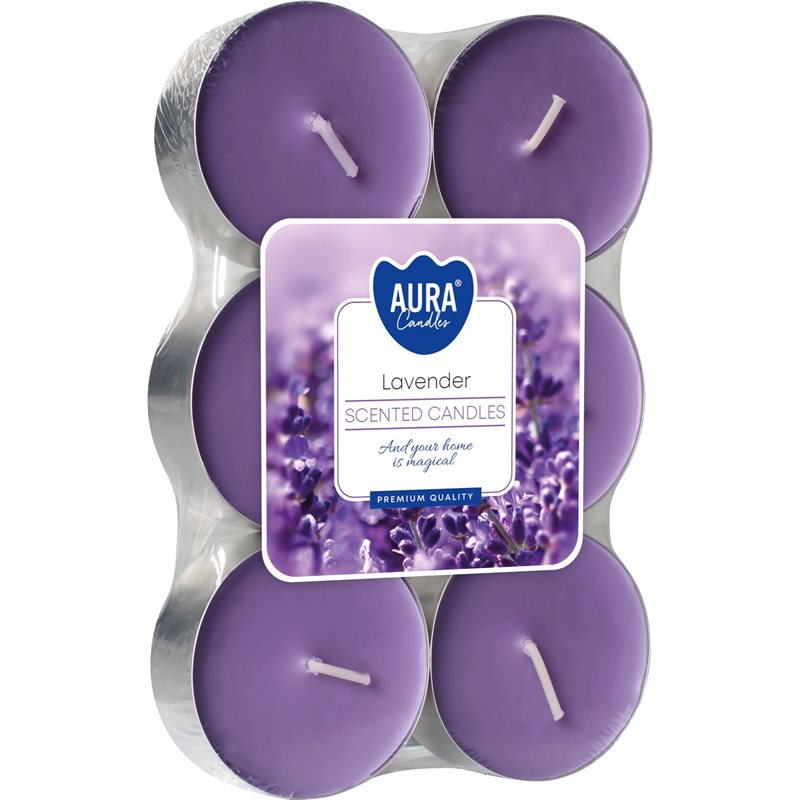 Bispol podgrzewacz tealight zapachowy maxi 6 sztuk p35-79 Lawenda