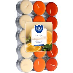 Bispol podgrzewacz tealight zapachowy 30 sztuk p15-30-63 Pomarańcza