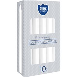 Bispol świece stołowe białe S10 090 10szt 