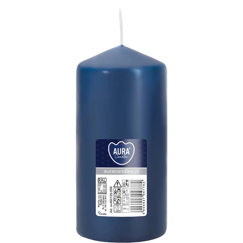 Bispol świeca walec SW60/120-056 Granatowa