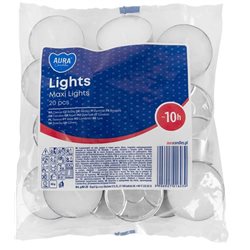 Bispol podgrzewacz tealight 20 sztuk p40-20 Maxi