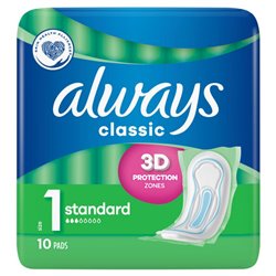 Always Classic Standard Podpaski 10 sztuk