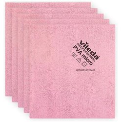 Vileda Professional Ścierka PvaMicro Czerwona - chłonna i szybkoschnąca 5szt