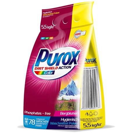 Purox color proszek do prania 5,5kg folia