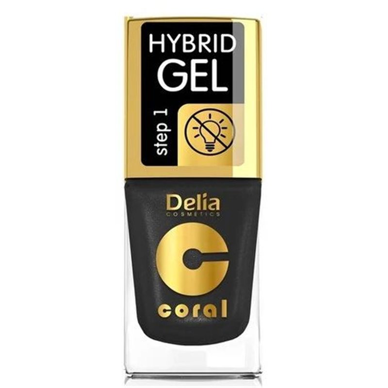 Delia Coral Hybrid Gel hybrydowy lakier do paznokci 64 złota czerń Delia Coral Hybrid Gel hybrydowy lakier do paznokci 64 złota czerń