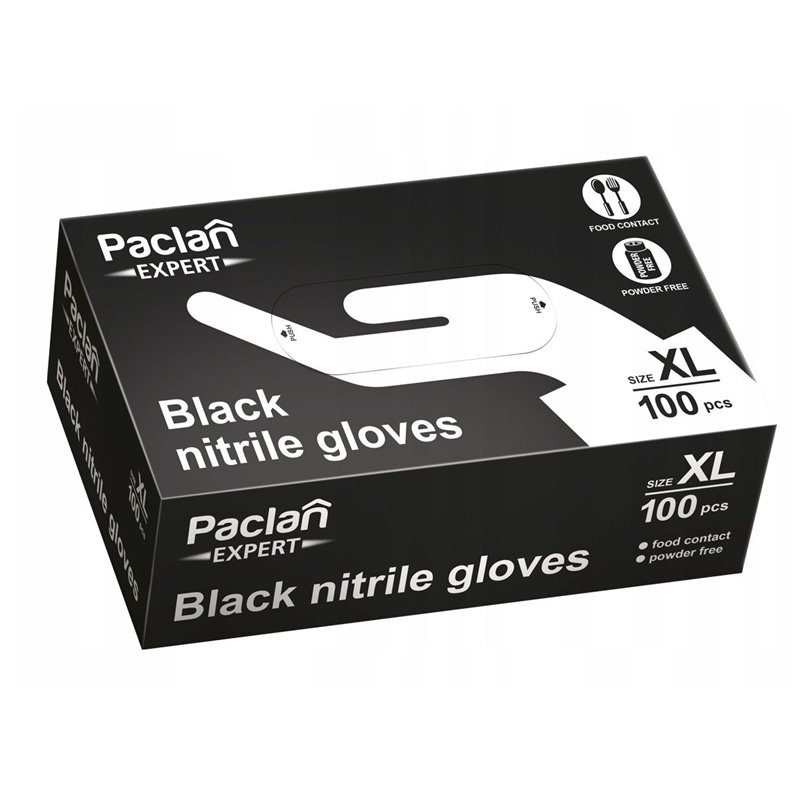 Cedo Paclan Expert rękawice nitrylowe XL czarne 100 sztuk Cedo Paclan Expert rękawice nitrylowe XL czarne 100 sztuk