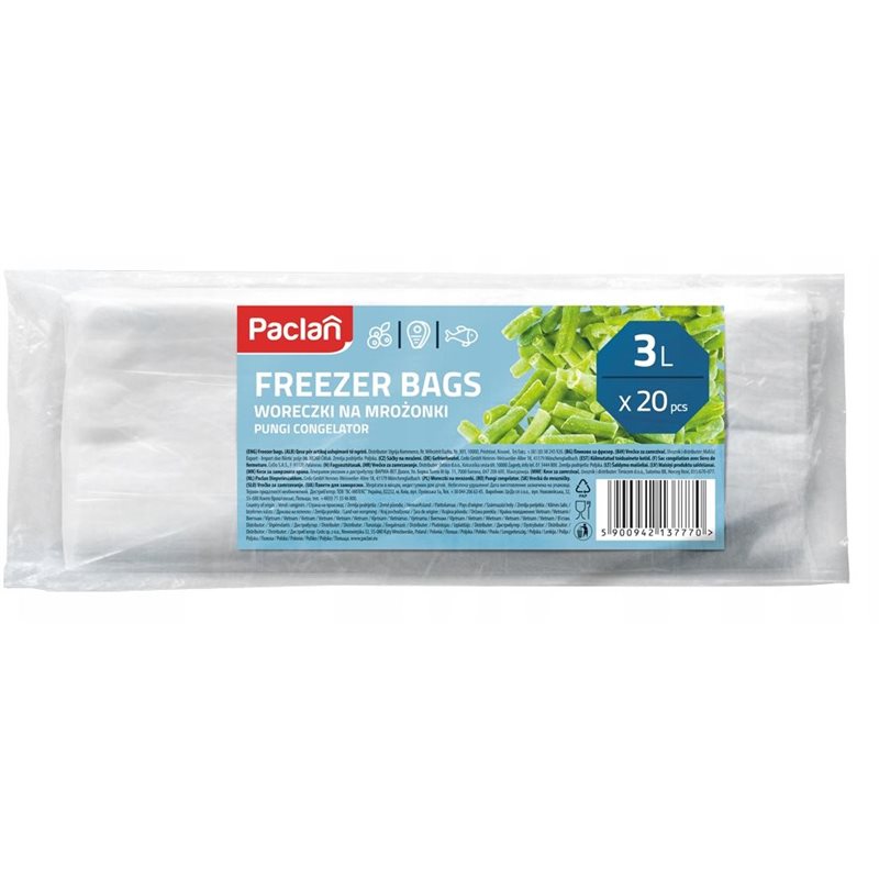 Cedo Paclan woreczki na mrożonki 3L 20 sztuk Cedo Paclan woreczki na mrożonki 3L 20 sztuk