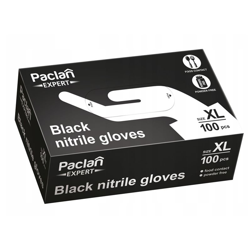 Cedo Paclan Expert rękawice nitrylowe XL czarne 100 sztuk Cedo Paclan Expert rękawice nitrylowe XL czarne 100 sztuk