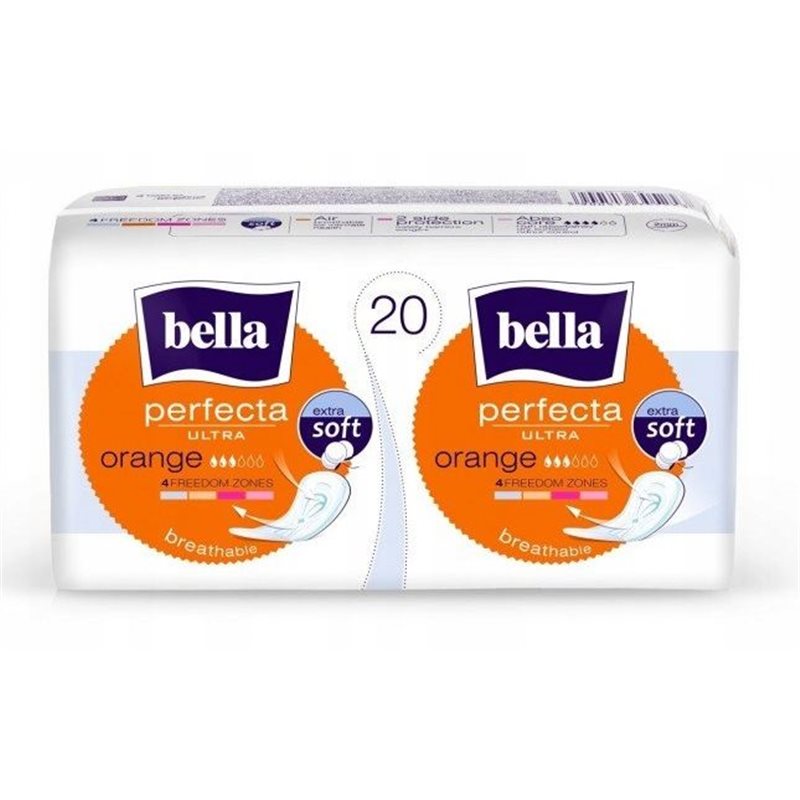 Bella Perfecta Podpaski Higeniczne Orange Bez Skrzydełek 20szt Bella Perfecta Podpaski Higeniczne Orange Bez Skrzydełek 20szt
