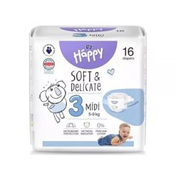 Bella Happy pieluszki 3 Midi 5-9kg 16szt