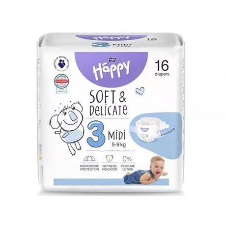 Bella Happy pieluszki 3 Midi 5-9kg 16szt