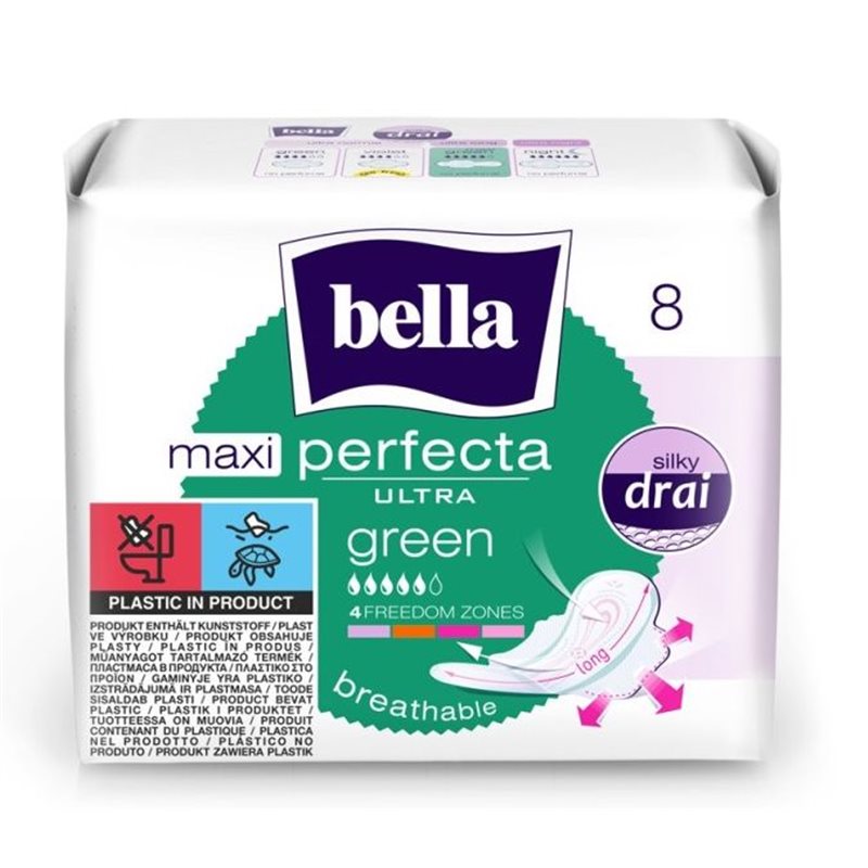 Bella Perfecta Ultra Maxi Green Podpaski higieniczne 8 szt Bella Perfecta Ultra Maxi Green Podpaski higieniczne 8 szt