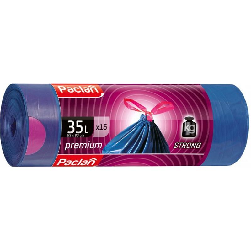 Paclan premium Worki na śmieci 35 l 15 sztuk Paclan premium Worki na śmieci 35 l 15 sztuk