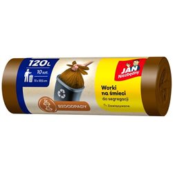 Jan Niezbędny Worki do segregacji śmieci brązowe 120l 10szt