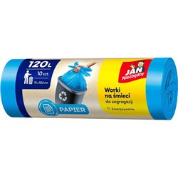 Jan Niezbędny Worki do segregacji śmieci niebieskie 120l 10szt