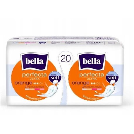 Bella Perfecta Podpaski Higeniczne  Orange Bez Skrzydełek 20szt
