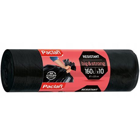 Worki na śmieci Paclan Big & Strong 160 l 10 sztuk