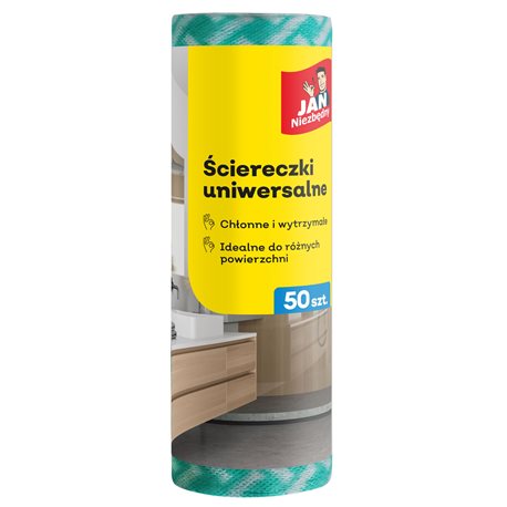Jan Niezbędny Ściereczki na rolce kolorowe 50 szt