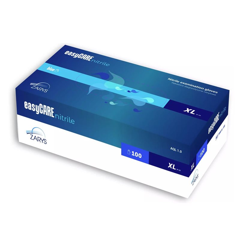 Zarys rękawice nitrylowe rozmiar XL Easy Carte Blue 100 sztuk Zarys rękawice nitrylowe rozmiar XL Easy Carte Blue 100 sztuk