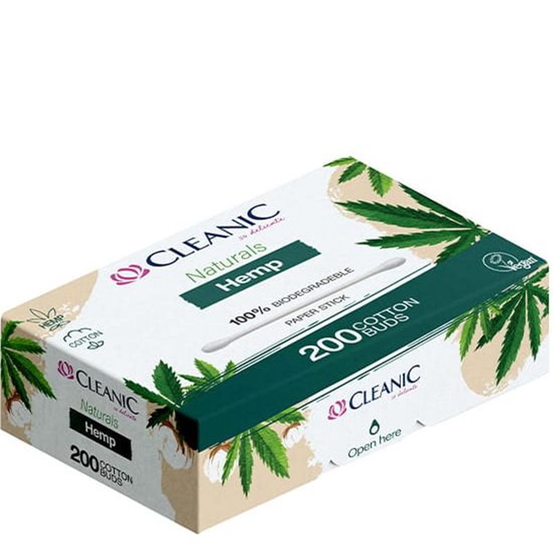Cleanic Naturals Hemp Patyczki higieniczne 200 sztuk Cleanic Naturals Hemp Patyczki higieniczne 200 sztuk