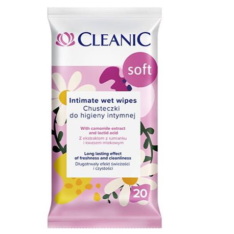 Cleanic Soft Chusteczki do higieny intymnej 20 sztuk