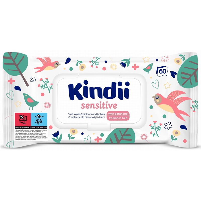 Cleanic Kindii chusteczki Sensitive 60szt Cleanic Kindii chusteczki Sensitive 60szt