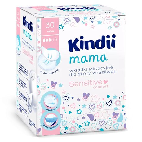 Kindii Mama Sensitive Wkładki laktacyjne dla skóry wrażliwej 30 sztuk
