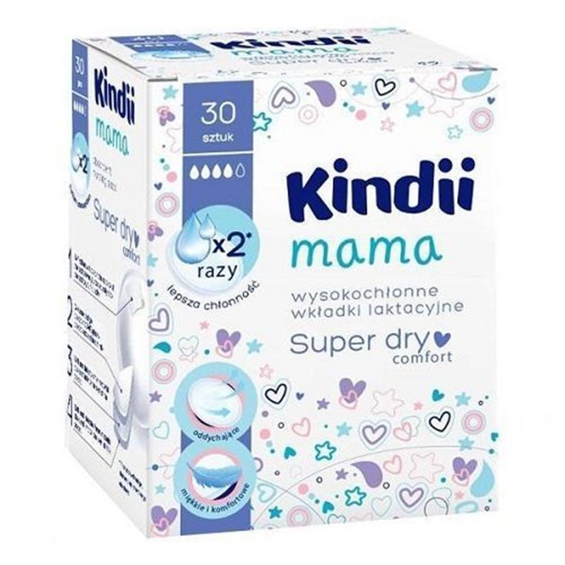 Kindii Mama Wysokochłonne wkładki laktacyjne 30 sztuk