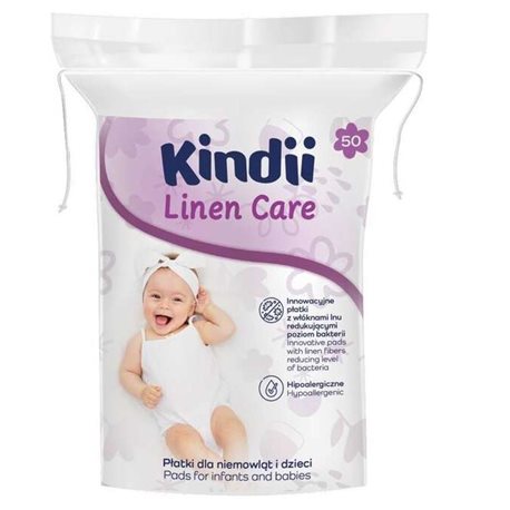Kindii Linen Care Płatki dla niemowląt i dzieci 50 sztuk