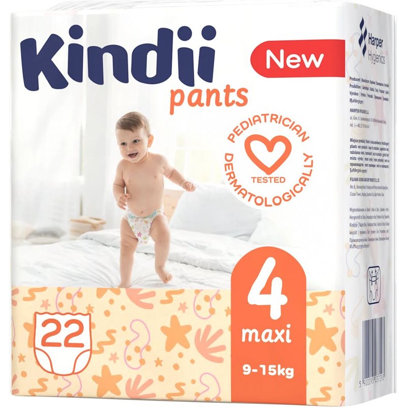 Kindii pieluchomajtki 4 Maxi 9-15kg 22szt