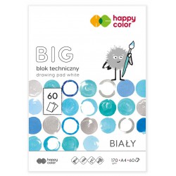 Happy Color blok techniczny biały big a4, 170g, 60 ark