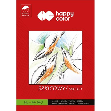 Happy Color blok szkicowy młody artysta A4 50 arkuszy 90g