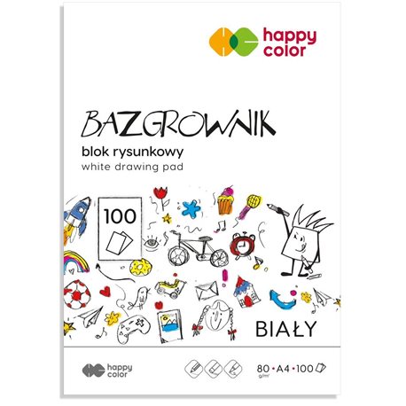 Happy Color blok rysunkowy bazgrownik, a4, 100 ark, 80g