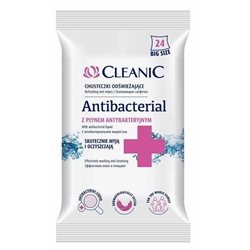Cleanic Antibacterial Chusteczki odświeżające 24 sztuki