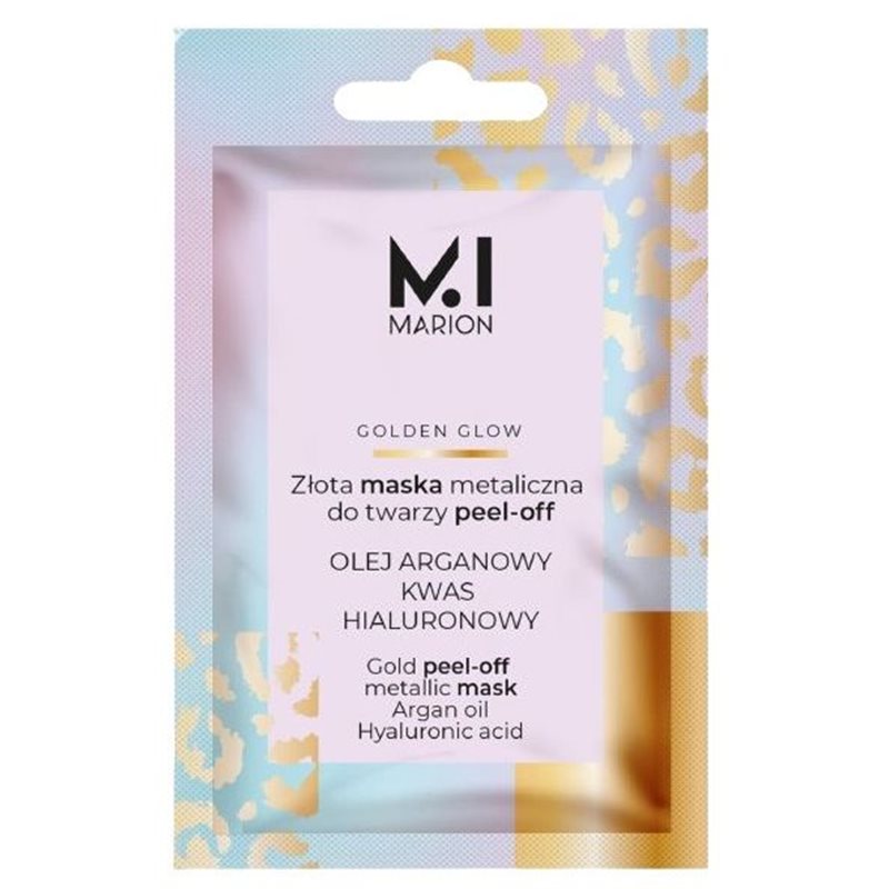 Marion złota maska metaliczna do twarzy Peel-Off Golden Glow 6g