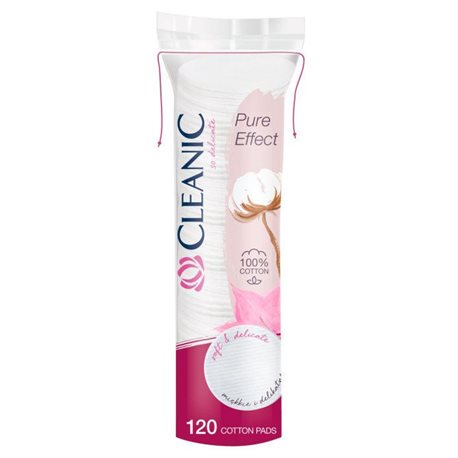 Cleanic Pure Effect Płatki kosmetyczne okrągłe 120 sztuk