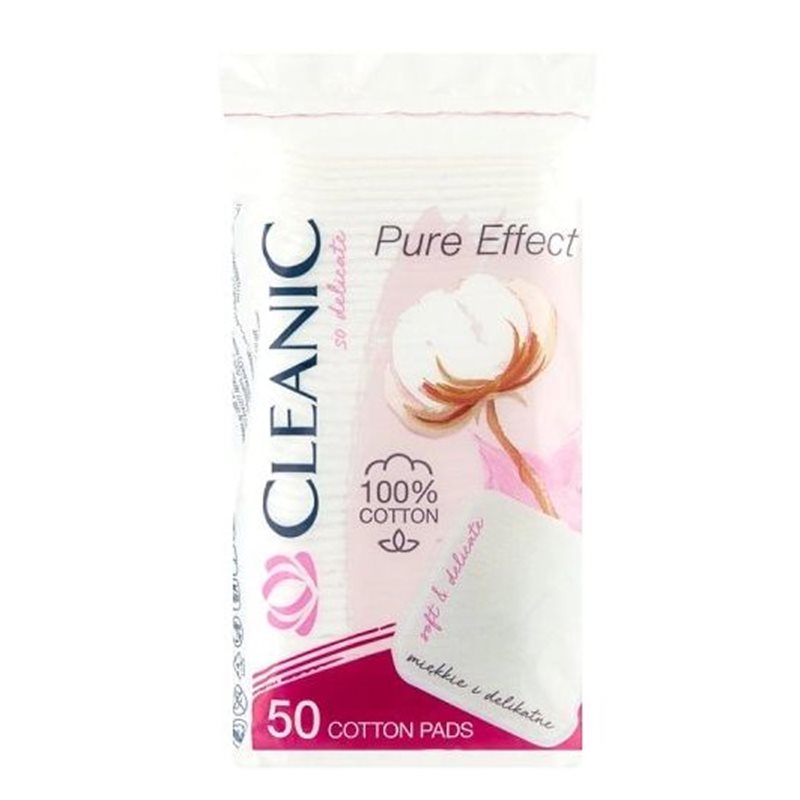 Cleanic Pure Effect Soft Touch Płatki kosmetyczne 50 sztuk Cleanic Pure Effect Soft Touch Płatki kosmetyczne 50 sztuk