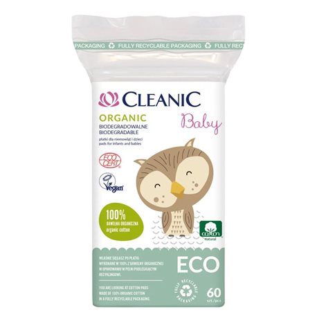 Cleanic Baby Organic Płatki dla niemowląt i dzieci 60 sztuk