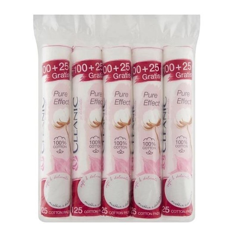 Cleanic Pure Effect Płatki kosmetyczne okrągłe 5 x 125 sztuk