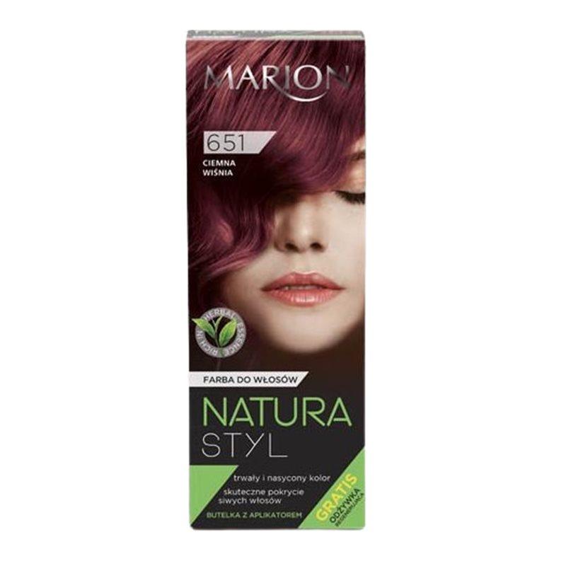 Marion Natural farba do włosów 651 Ciemna Wiśnia Marion Natural farba do włosów 651 Ciemna Wiśnia