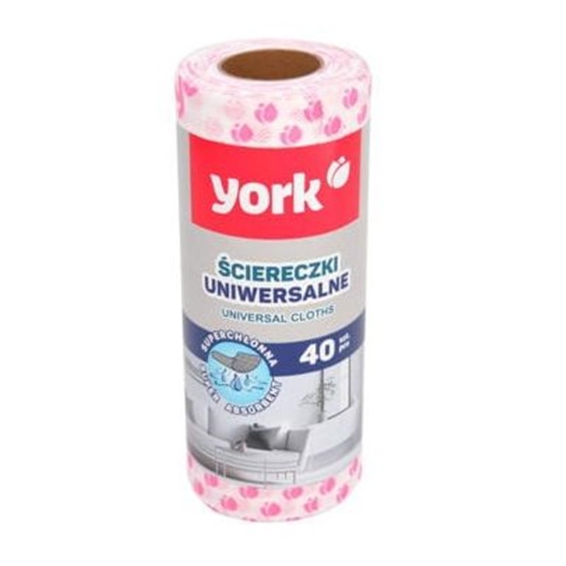 Ściereczki kuchenne na rolce York 40 szt Ściereczki kuchenne na rolce York 40 szt